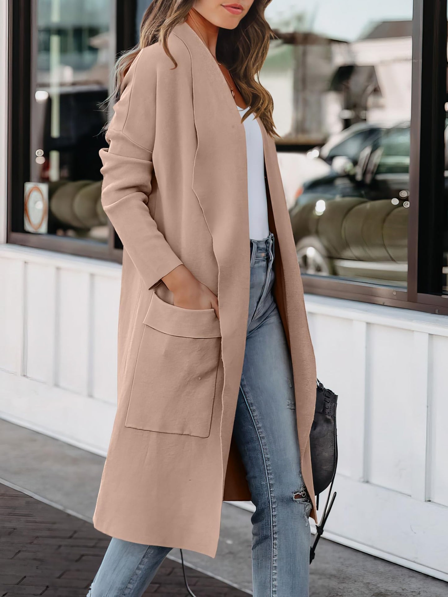 Luniro Women Open Front Coatigan Jackets Long Cardigan Sweaters 2025 Fall Casual Oversized Cardigans